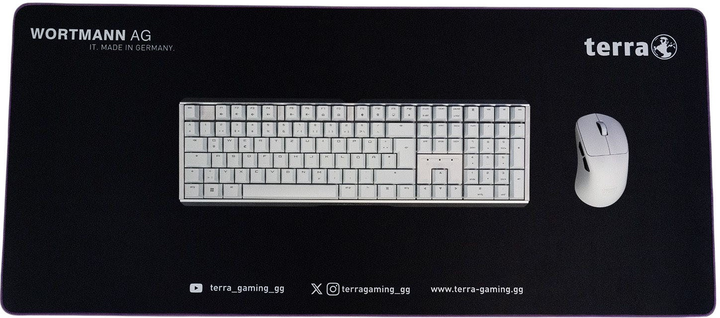 Podkładka pod mysz i klawiaturę TERRA Mousepad XXL NEON Gaming Black/Purple (2810725) - obraz 2