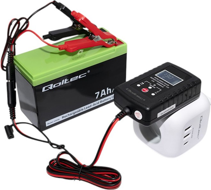 Automatyczna ładowarka Qoltec 6V/12V 2A do akumulatora AGM/GEL/STD (5901878524269) - obraz 5