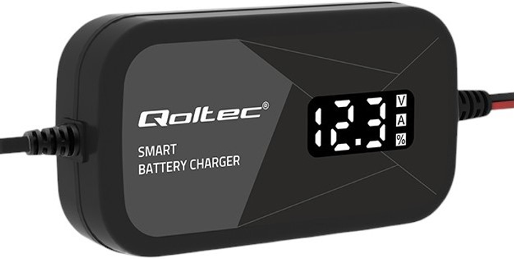 Inteligentna mikroprocesorowa ładowarka Qoltec 12V 2A LCD (5901878524924) - obraz 3