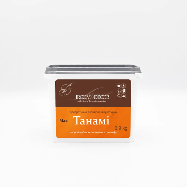 Штукатурка декоративная ИРКОМ Танами, 0,9 кг, серебряный - изображение 2