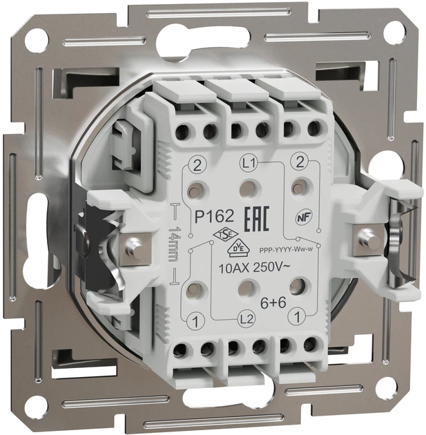 Перемикач 2-клавішний Schneider Electric Asfora самозажимний бронза EPH0600169 - Фото 2 Перемикач 2-клавішний Schneider Electric Asfora самозажимний бронза EPH0600169 - зображення 2