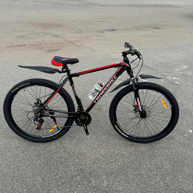 Велосипед CrossBike 27,5" Everest 2022 Рама-19,5" Чорно-червоний - зображення 2
