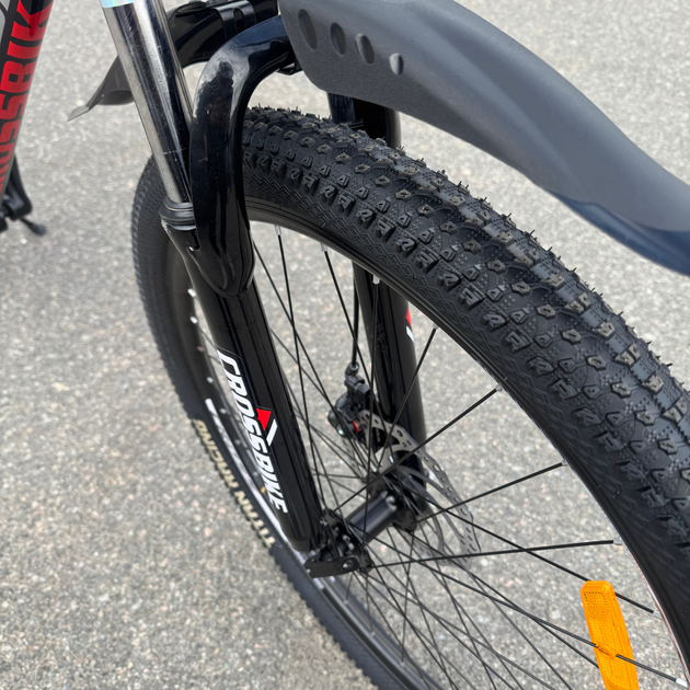 Велосипед CrossBike 27,5" Everest 2022 Рама-19,5" Чорно-червоний - зображення 4