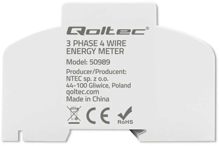 Trójfazowy dwukierunkowy elektroniczny licznik Qoltec 50989 (5901878509891) - obraz 7