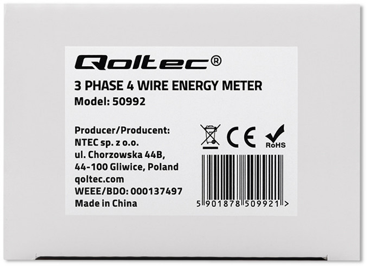 Trójfazowy elektroniczny licznik Qoltec 50992 (5901878509921) - obraz 13