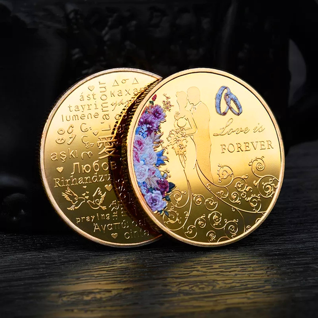 Монета для влюбленных Love Forever Gld в подарочном мешочке - Фото 5 Монета для влюбленных Love Forever Gld в подарочном мешочке - изображение 5