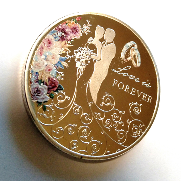 Монета для влюбленных Love Forever Slv в подарочном мешочке - изображение 8