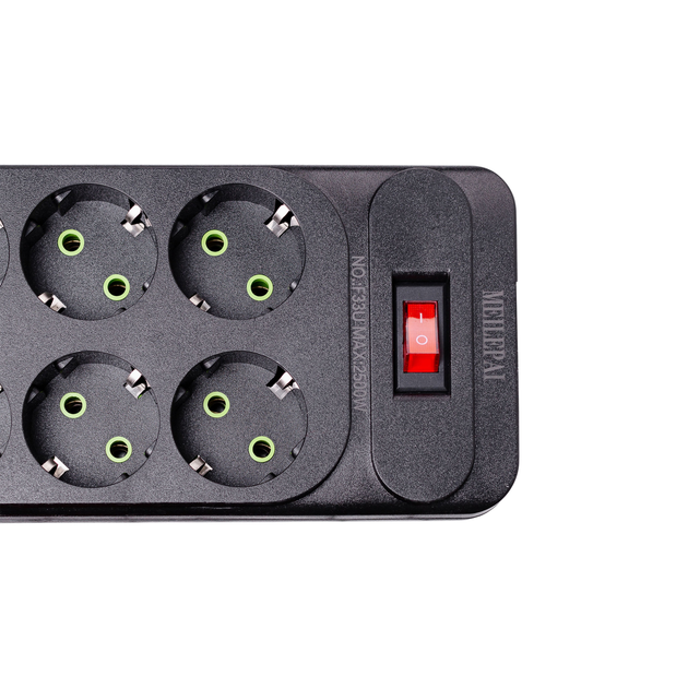 Сетевой фильтр удлинитель Yiwu F33U на 6 розеток 4 USB 2 Type-C и кнопкой выключения 5 м - изображение 4