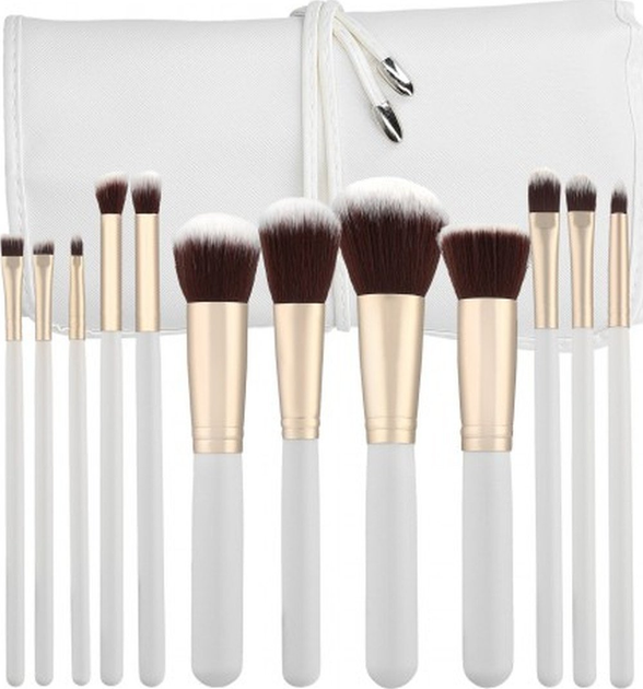 Набір пензлів для макіяжу Tools For Beauty білий 12 шт (5903018900100) - зображення 1