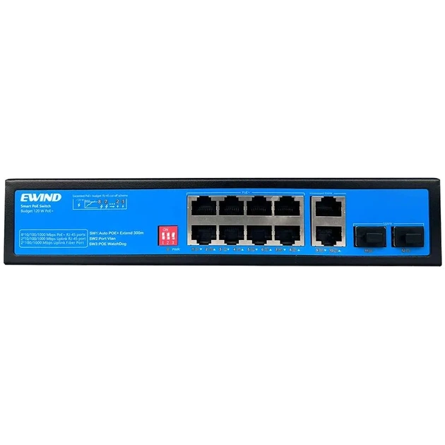 12-портовий гігабітний POE з Uplink SFP Ewind EW-S1912CG-AP - Фото 1 12-портовий гігабітний POE з Uplink SFP Ewind EW-S1912CG-AP - изображение 1