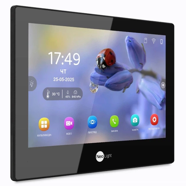 Гибридный видеодомофон 8" NeoLight ALPHA Hybrid (Black) с Wi-Fi - изображение 2