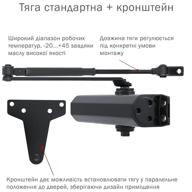 Доводчик RYOBI D-2055V BLACK BC UNIV_ARM - изображение 2