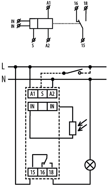 Сутінкове реле з виносним датчиком SOU-1 230 ETI 2470011 - зображення 3