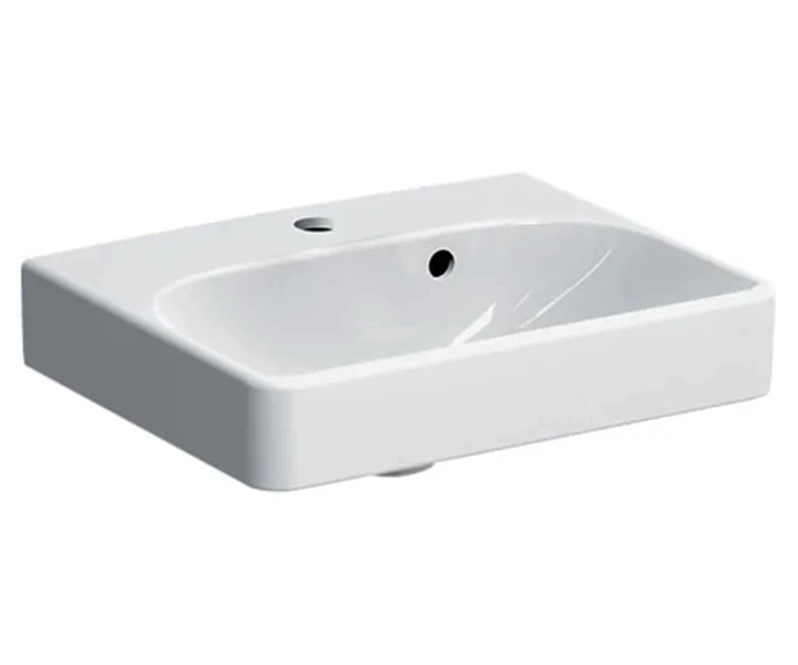 Раковина подвесная 45 см GEBERIT SMYLE SQUARE 500.222.01.1 - Фото 1 Раковина подвесная 45 см GEBERIT SMYLE SQUARE 500.222.01.1 - изображение 1