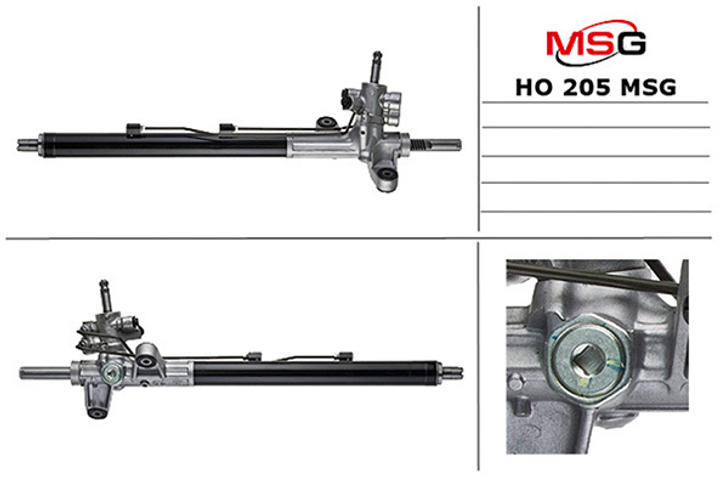 Рульова рейка з ГУР Honda Accord CL/CM 03-08, Acura TSX 04-08 MSG HO205 (53600SEAG05, 53601-SEA-G03, 53601-SEA-G01) - зображення 1