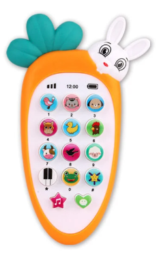 Дитяча розвиваюча іграшка - телефон WToys 80650 "Зайчик Звоня" помаранчевий Українська озвучка - изображение 3