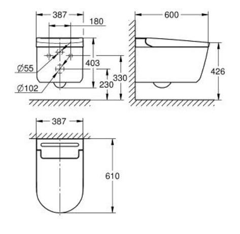 Набор Инсталляция Grohe Rapid SLX 39596000 с подвесным унитазом-биде QuickFix Sensia 36507SH0 (36509SH0) + панель смыва Nova Cosmopolitan S 37601000 хром - Фото 19 Набор Инсталляция Grohe Rapid SLX 39596000 с подвесным унитазом-биде QuickFix Sensia 36507SH0 (36509SH0) + панель смыва Nova Cosmopolitan S 37601000 хром - изображение 19