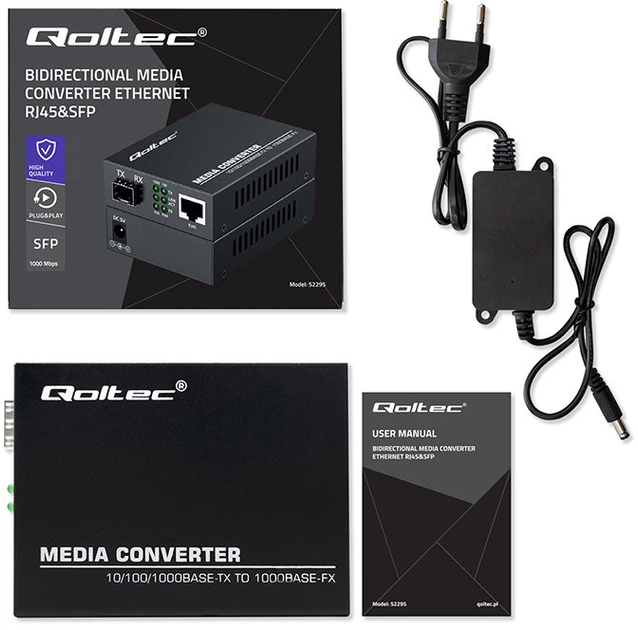 Медіаконвертер Qoltec 52295 (5901878522951) - зображення 13