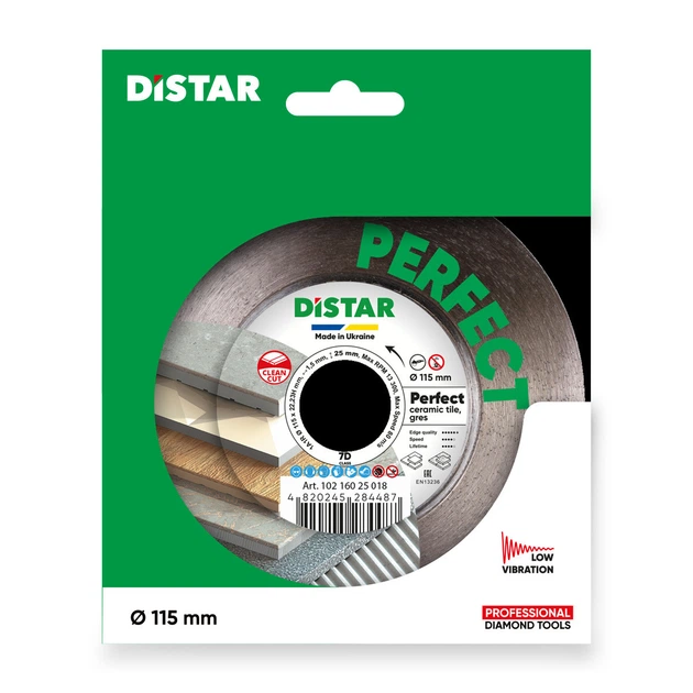 Круг алмазный отрезной 1A1R 115x1,5/0,9x25x22,23H Perfect - изображение 6