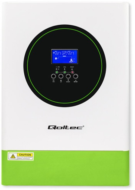 Hybrydowy inwerter Qoltec 6.2 kW 120A 48V MPPT 12 units BMS Sinus Wi-Fi option (5901878538617) - obraz 1