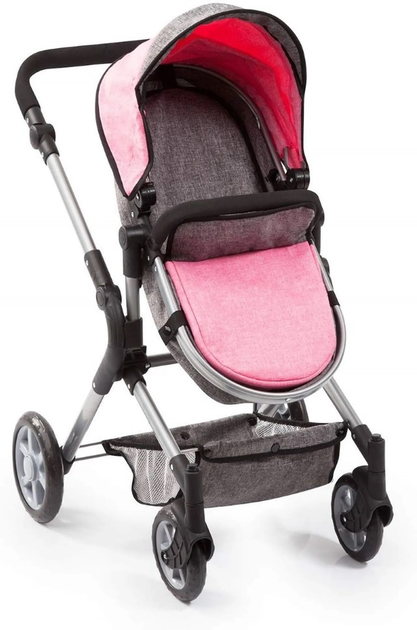 Wózek dla lalki Bayer Design City Neo 18125AA Szaro-różowy (4003336181258) - obraz 7