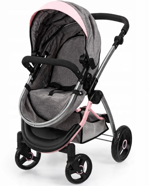 Wózek dla lalki Bayer Design City Max 17533AA Szaro-różowy (4003336175332) - obraz 5