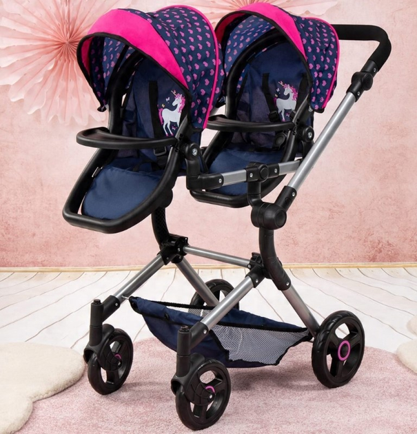 Wózek dla lalki Bayer Design Twin Neo Blizniaczy 26254AA Granatowy (4003336262544) - obraz 8