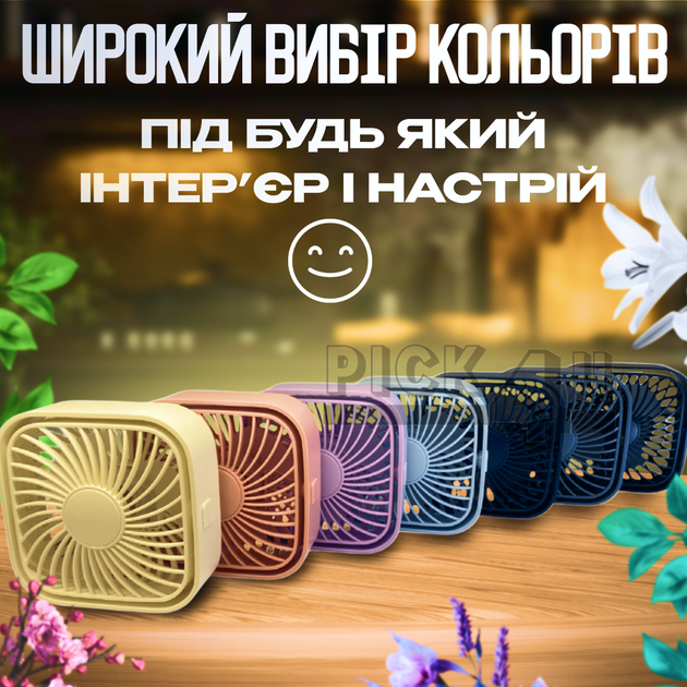 Портативний вентилятор з живленням від USB A031 Чорний - зображення 8