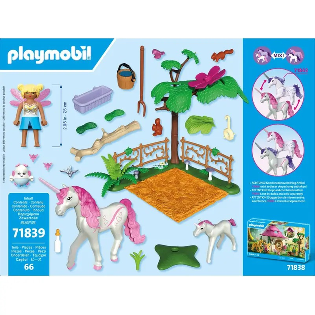 Zestaw zabawek dla dzieci Playmobil Magiczna stajnia jednorożców dla mamy i źrebaka 71839 (4008789718396) - obraz 4