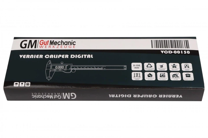 Штангенциркуль електронний GUT MECHANIC L-150 мм (0-150мм) цифровий металевий VCD00150 - изображение 10