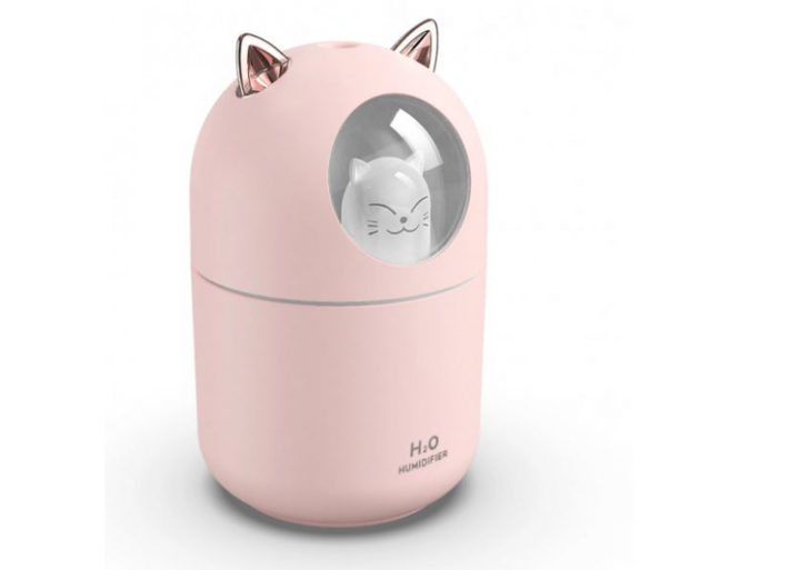 Увлажнитель воздуха и ночник 2в1 Humidifier H20 cat 300мл 30-40 мл/ч - изображение 2