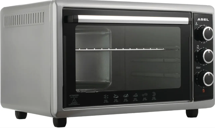 Электрическая духовка ASEL AF-0723 1300Вт 50л черная серый цвет - изображение 2