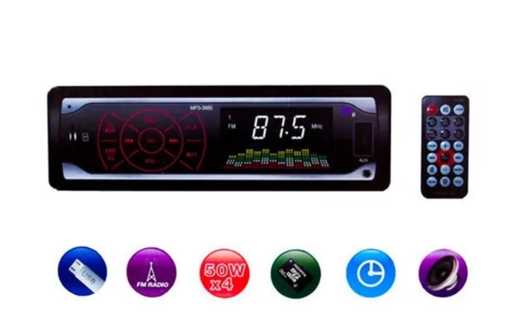 Автомагнитола MP3 3885 ISO 1DIN +BT сенсорный дисплей розмір - HDSYR_770 - изображение 3