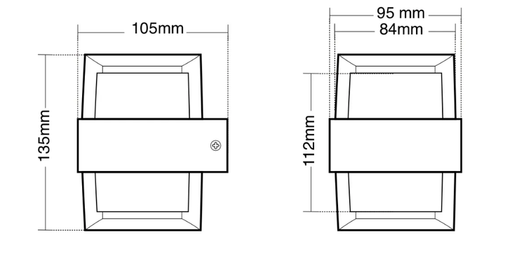 Светодиодный светильник бра Esllse VALO 9W 720Лм 4000К S-105×95×135-BLACK/CLEAR-220- IP54 - изображение 5