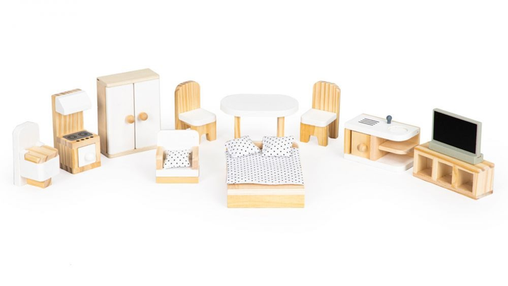 Ляльковий будиночок Ecotoys з комплектом дерев'яних меблів – 3 рівні «Резиденція Емма» (8301) (5903769974870) - зображення 2
