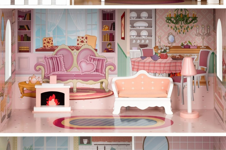 Drewniany domek dla lalek Ecotoys Barbie z zestawem mebli (D8112) (5905817000197) - obraz 5