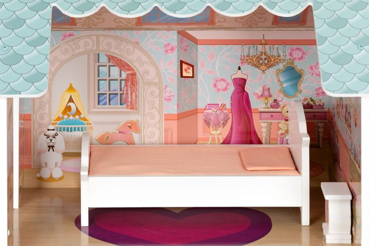 Drewniany domek dla lalek Ecotoys Barbie z zestawem mebli (D8112) (5905817000197) - obraz 7