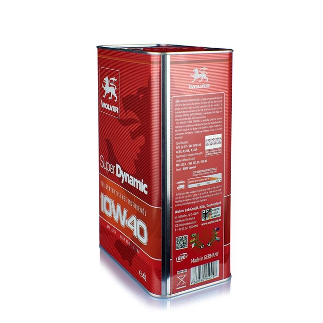 Моторна олива Wolver Super Dynamic 10W-40 4л - зображення 2