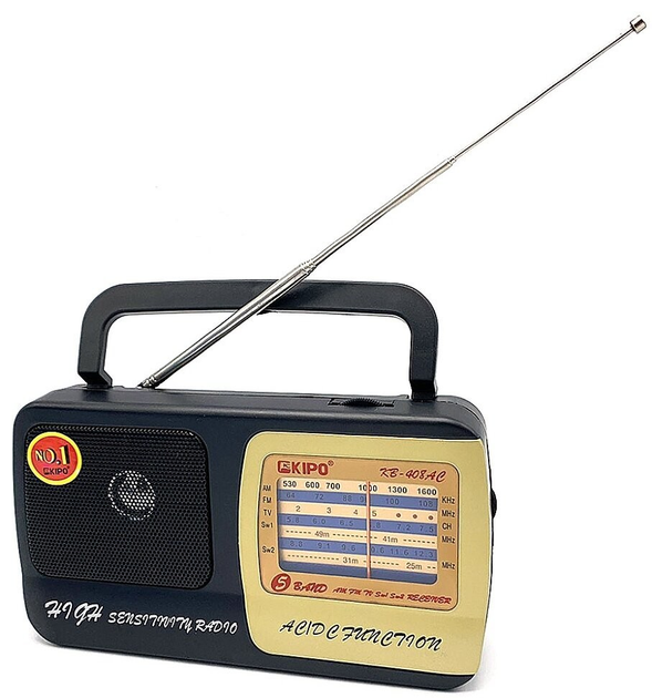 Мини радиоприемник FM/TV/AM/SW1-2 Kipo KB-408AC черный (201) - Фото 2 Мини радиоприемник FM/TV/AM/SW1-2 Kipo KB-408AC черный (201) - изображение 2
