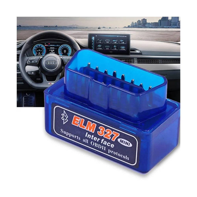 Сканер для діагностики авто ELM OBD2 ELM327 mini BT 2 плати синій (5794) - зображення 7