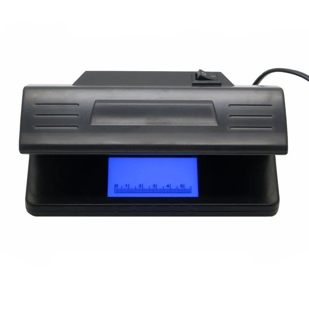 Апарат для перевірки грошей UV Light Money Detector M318 220V детектор валют портативний чорний (6587) - зображення 3