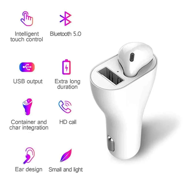 Трансмиттер FM MOD RV1 BT bluetooth гарнитура Автомобильный FM Модулятор с USB и Наушником (2859) - изображение 7