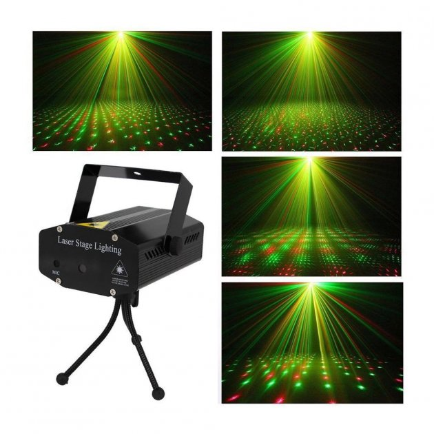 Лазерна установка для дискотек Laser Light HJ-06 6в1 Лазерний проектор стробоскоп диско-лазер (4678) - Фото 7 Лазерна установка для дискотек Laser Light HJ-06 6в1 Лазерний проектор стробоскоп диско-лазер (4678) - зображення 7