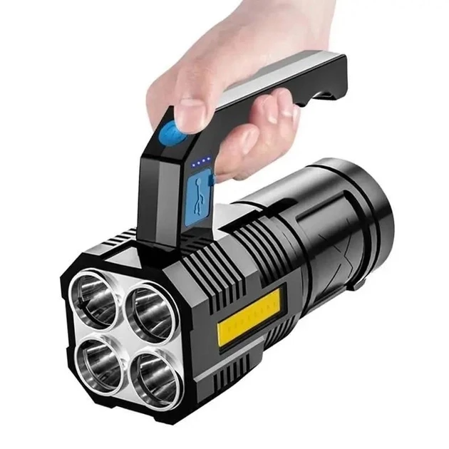 Акумуляторний світлодіодний ліхтарик TORCH BL-X508 з ручкою чорний (7108) - Фото 2 Акумуляторний світлодіодний ліхтарик TORCH BL-X508 з ручкою чорний (7108) - зображення 2