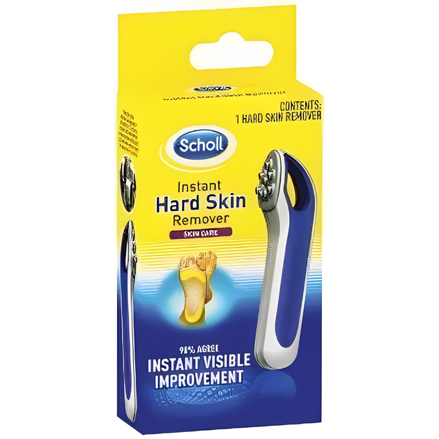 Скребок-пемза для пяток TV One Scholl Instant Hard Skin Remover Щетка-терка для чистки пяток скребок для педикюра (7164) - Фото 4 Скребок-пемза для пяток TV One Scholl Instant Hard Skin Remover Щетка-терка для чистки пяток скребок для педикюра (7164) - изображение 4