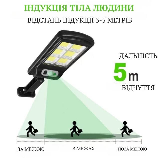 Ліхтар вуличний на стовп Sensor Street Lamp JY-616-5 із сонячною панеллю (6938) - зображення 5