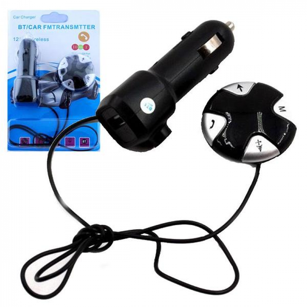 Блютуз трансмиттер для авто AUX BT/Car FM transmitter - CM S25 FM модулятор bluetooth в машину черный (3088) - Фото 2 Блютуз трансмиттер для авто AUX BT/Car FM transmitter - CM S25 FM модулятор bluetooth в машину черный (3088) - изображение 2