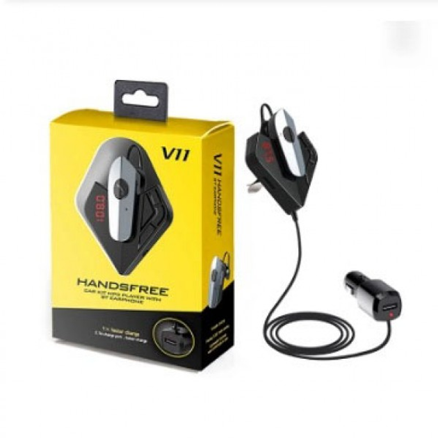 Трансмиттер FM A+ V11 BT с Bluetooth гарнитурой модулятор блютуз фм передатчик для автомагнитолы с гарнитурой (3115) - изображение 4