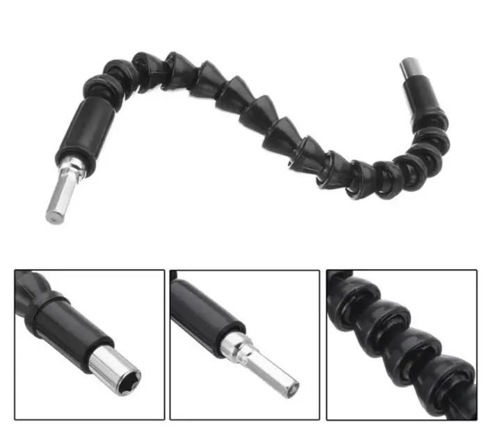 Гнучкий перехідник Flexible Screw Tool Набір 10в1 подовжувач для шуруповерта дрелі викрутки (5847) - зображення 5