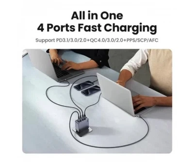 Сетевое зарядное устройство UGREEN Nexode Pro 160W 4-Port GaN Fast Charger Set EU Space Gray (X763) - изображение 2